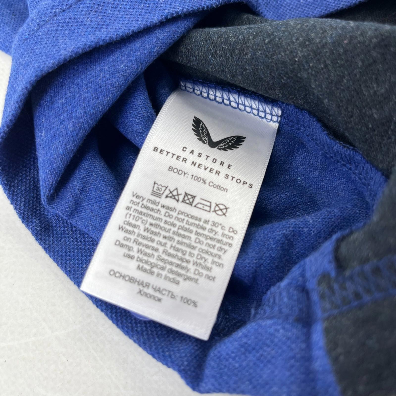 Authentic Glasgow Rangers FC Castore Travel Pique Polo Shirt size S Blue