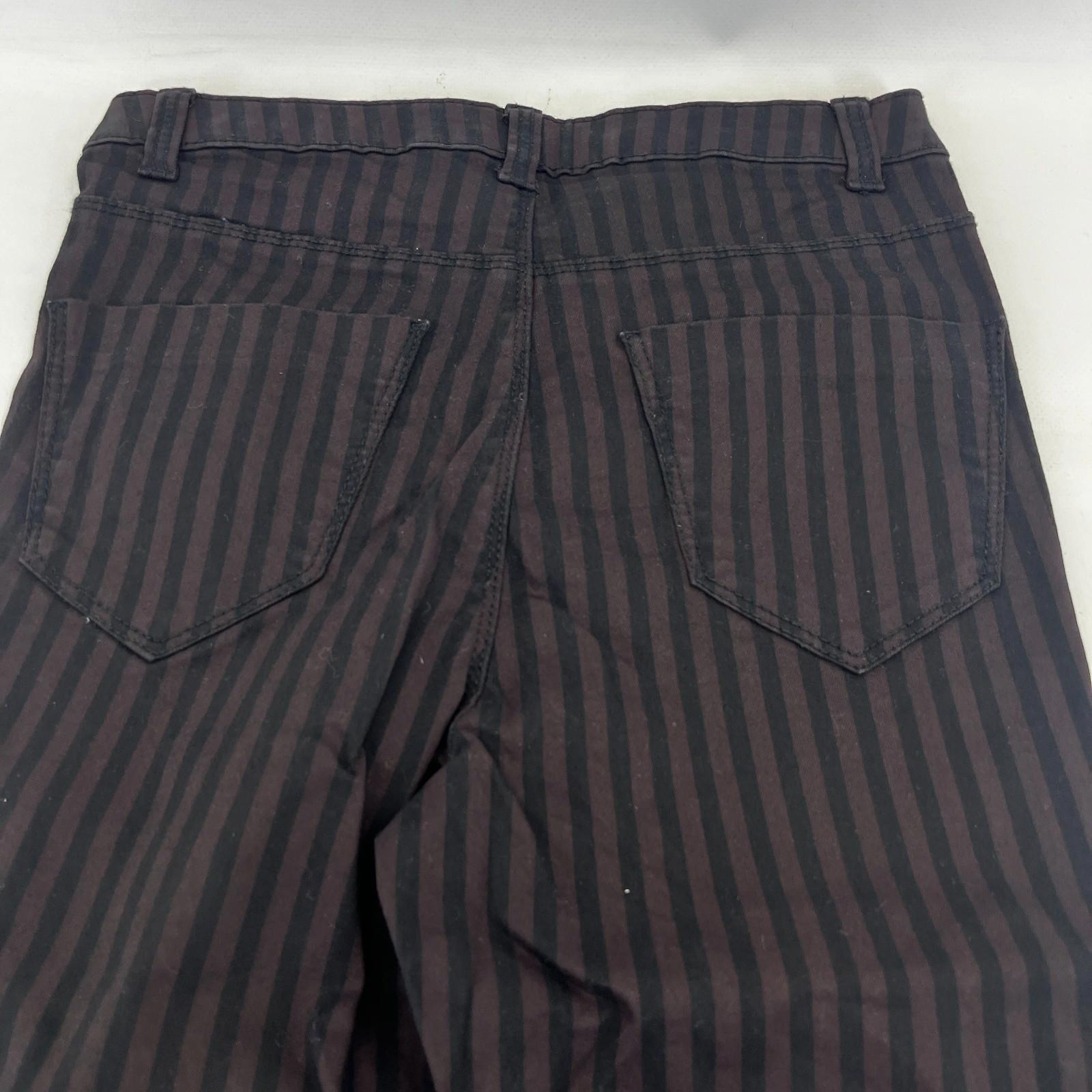Clockhouse Womens Black/Purple Striped Jegging Jeans Skinny size 33R NWOT