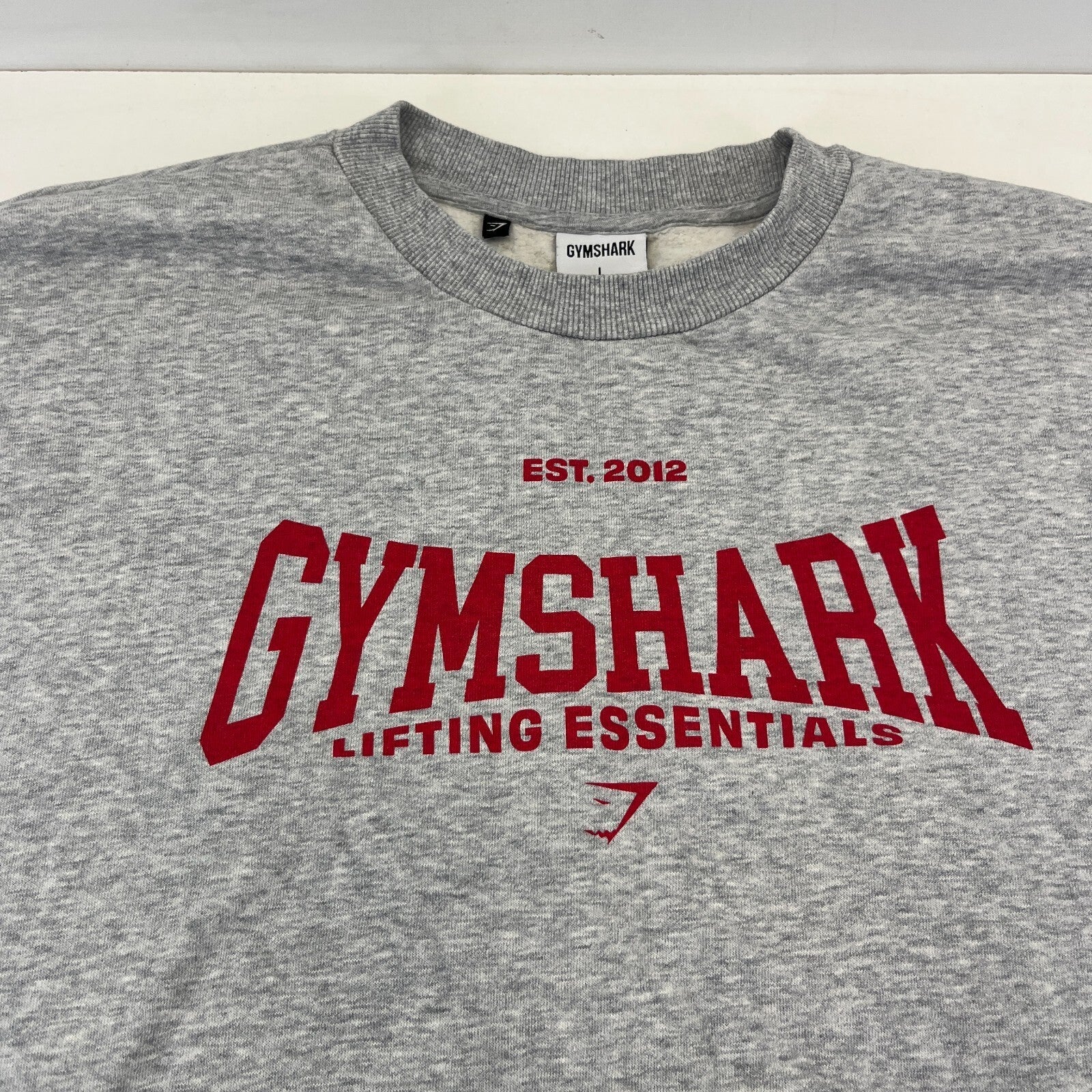 Gymshark Lifting Essentials Grey Pullover Sweatshirt size Large Oversized