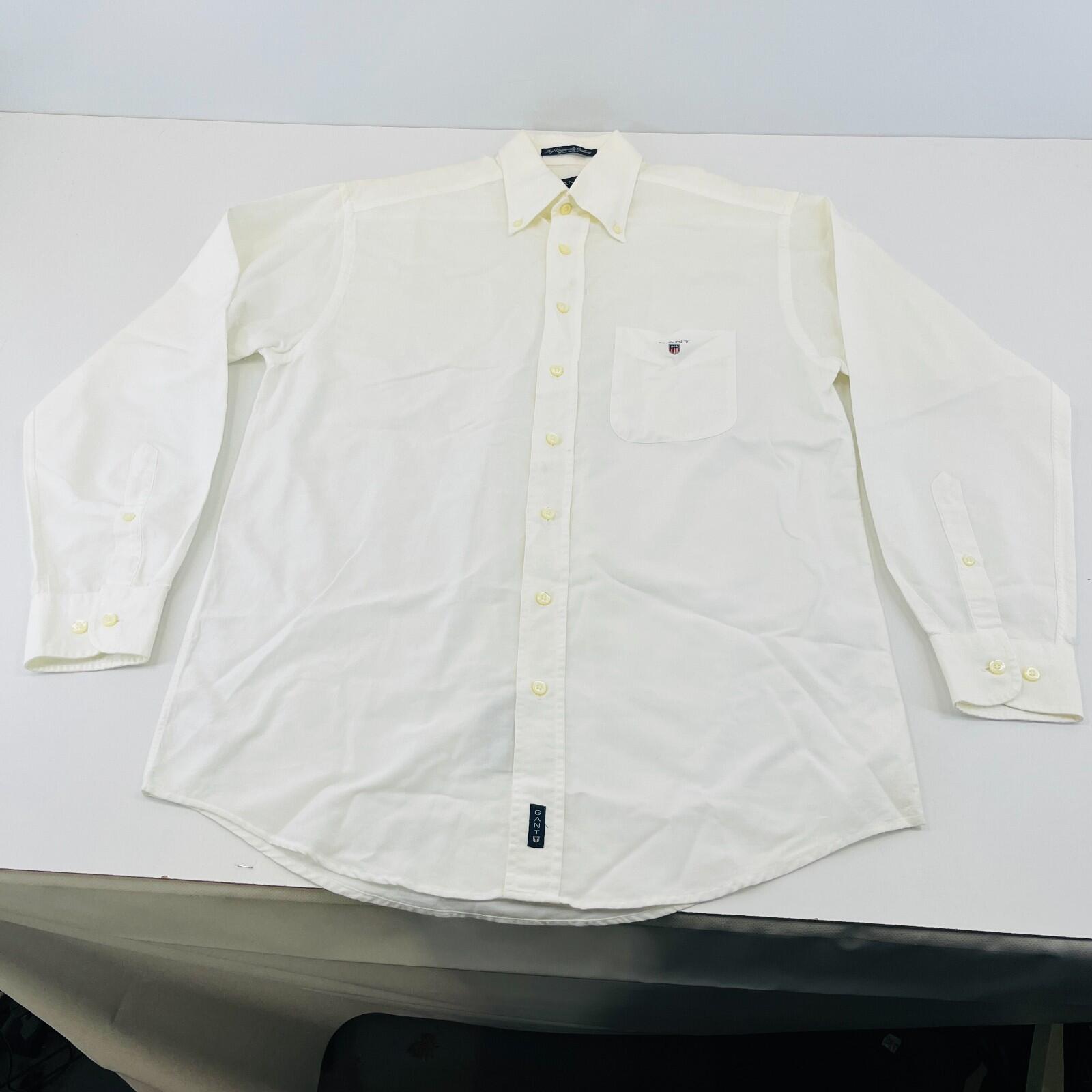 Gant The University Oxford Shirt Mens size Medium in Light Cream White