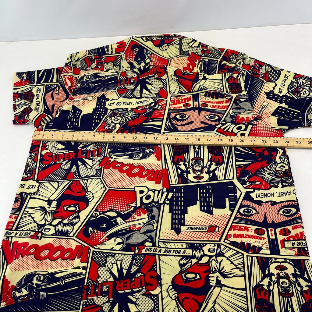 Oh Snap! Drill Clothing Co Shirt Men's size XL 90s Comic Pop Art Button-Up