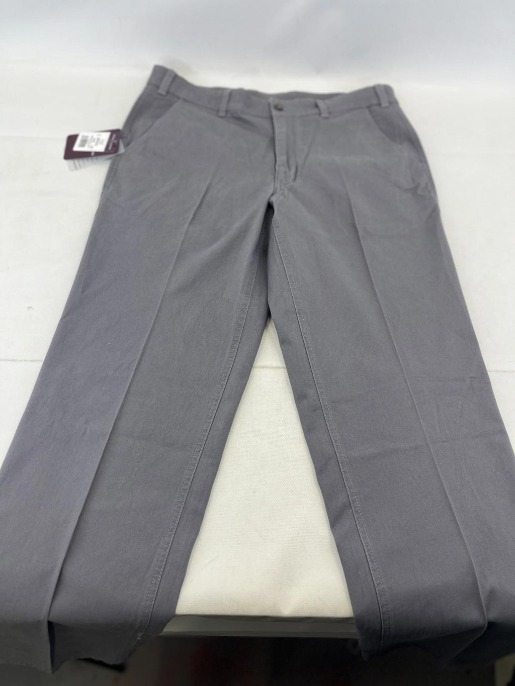 Brook Taverner Denver Chino Trousers in Grey Size 34L Cotton Stretch BNWT
