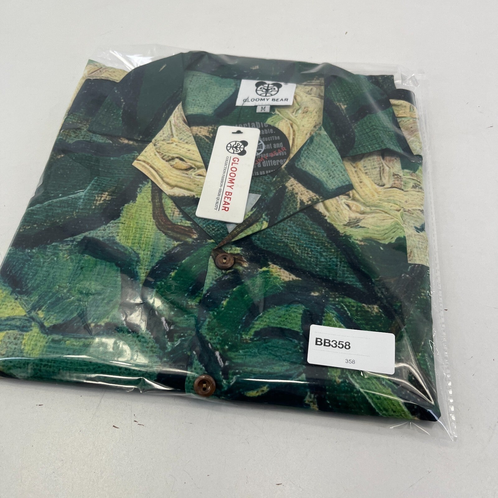 Gloomy Bear AOP Short Sleeve Shirt Forest Jungle Print size M - Sh*te Shirt