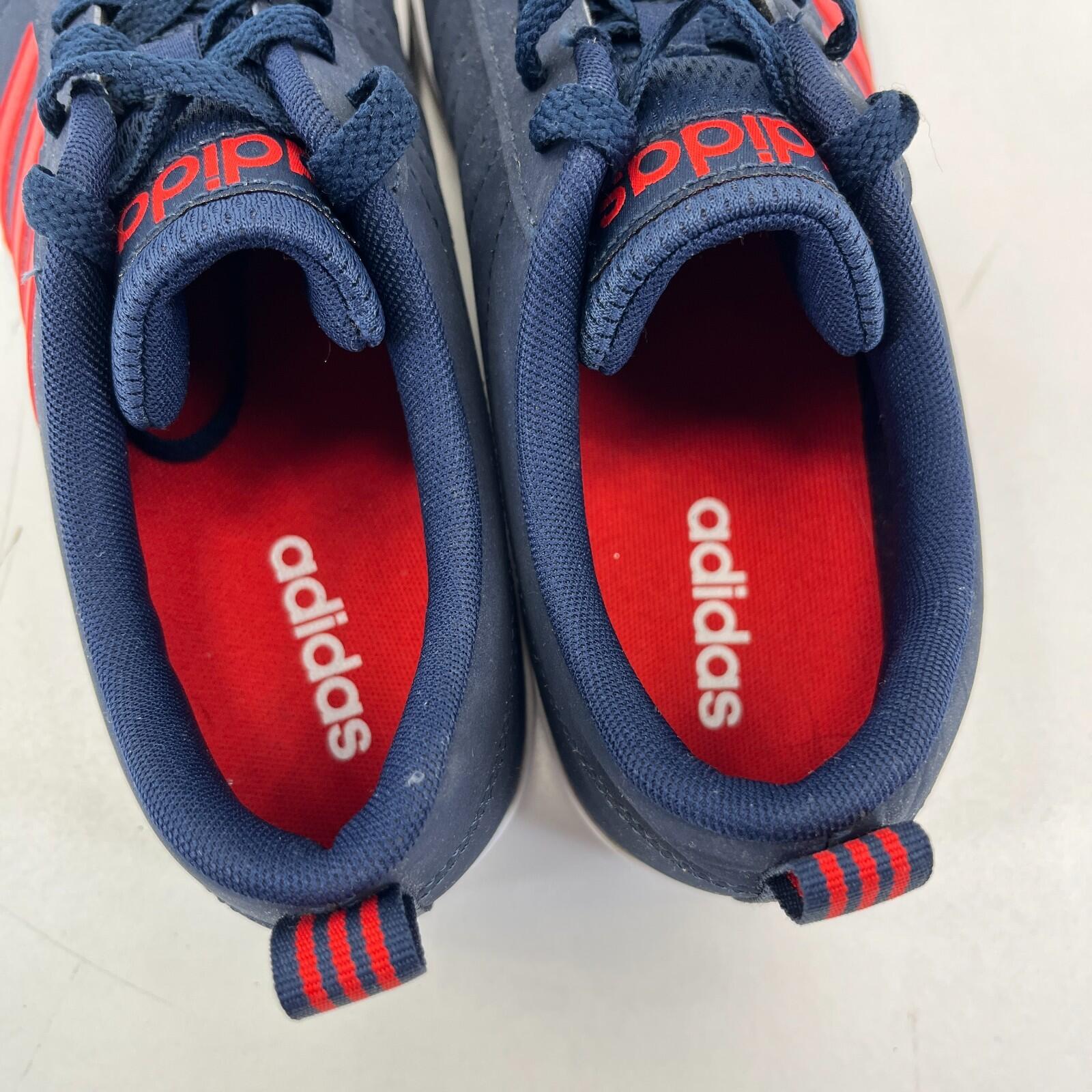 Adidas VS Pace Trainers Casual Shoes in Navy Blue & Red UK size 7 / EU 40 2/3