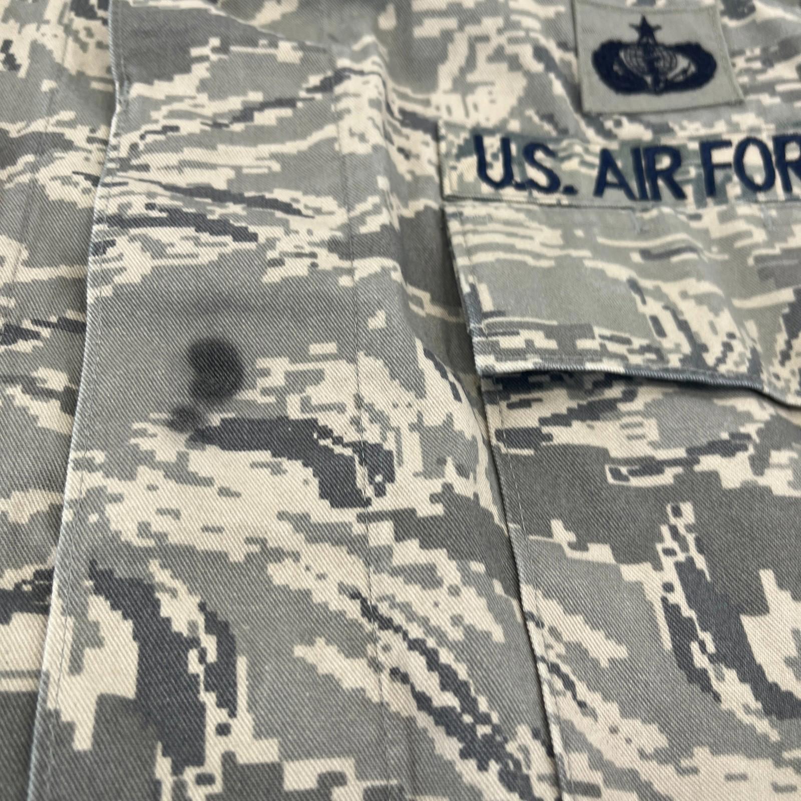 US Air Force Jacket Grey Pixel Camouflage Digital Tiger Stripe BDU Medium 40R