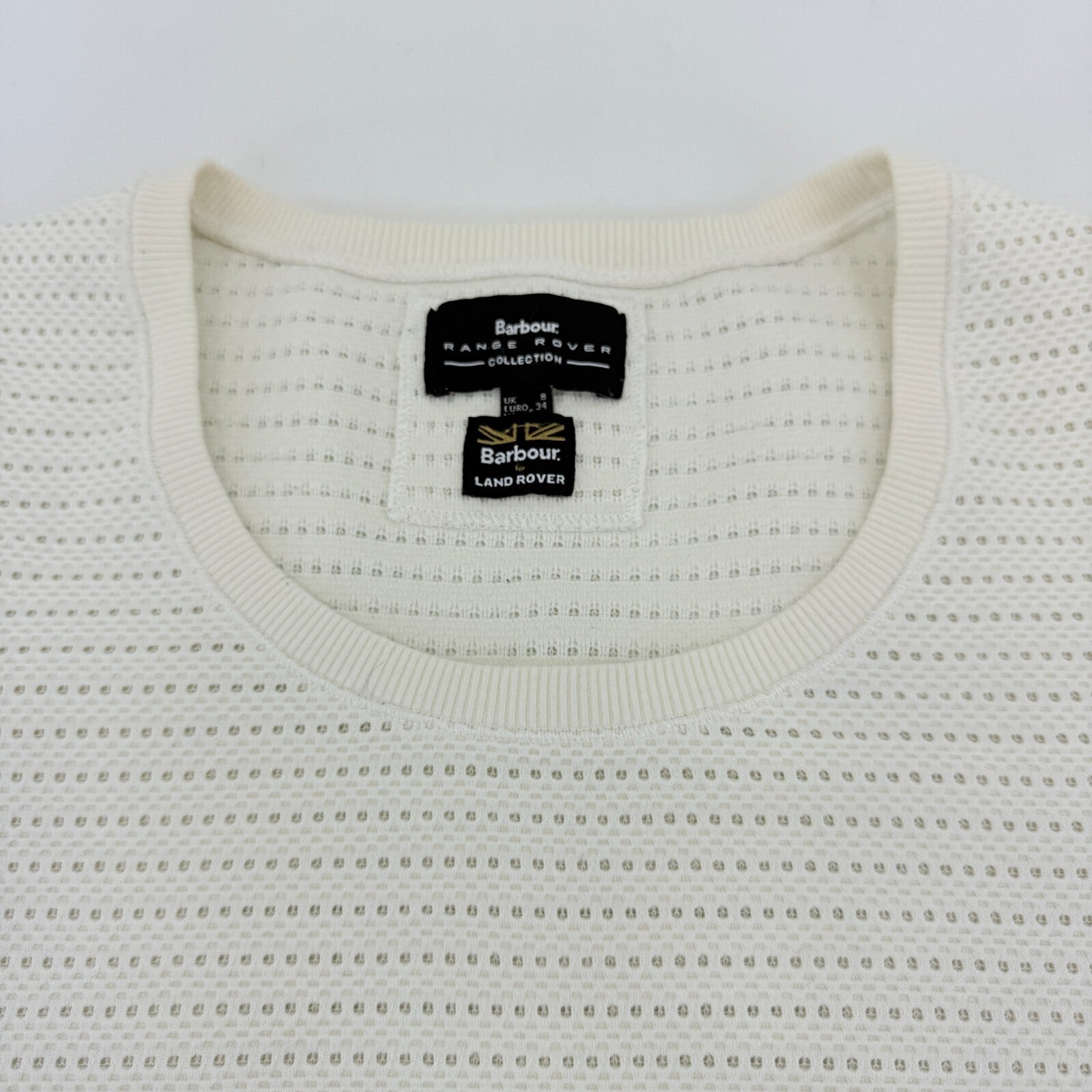 Barbour Land Rover Wadeline Women's Top in Cream Light Pullover size 8