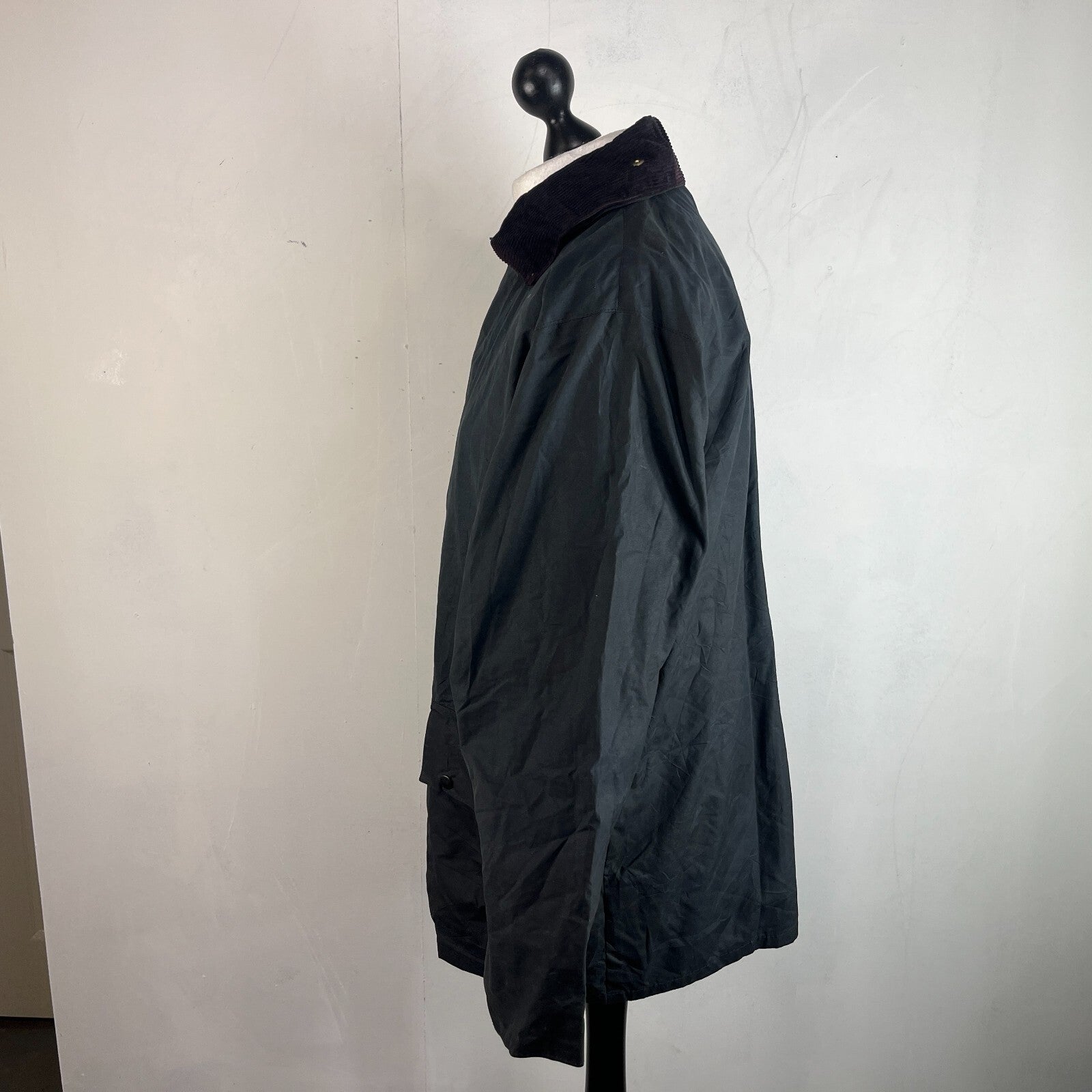 Miller & Simons Wax Jacket in Black UK size S - Waxed Cotton Raincoat