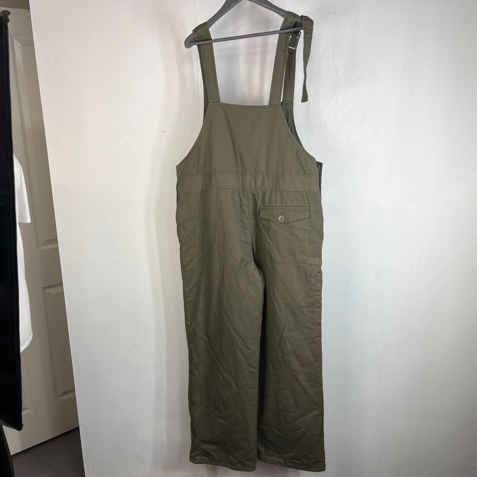 West Side Quilted Workwear Dungarees Green Overalls Bib & Brace size 54 Farmer