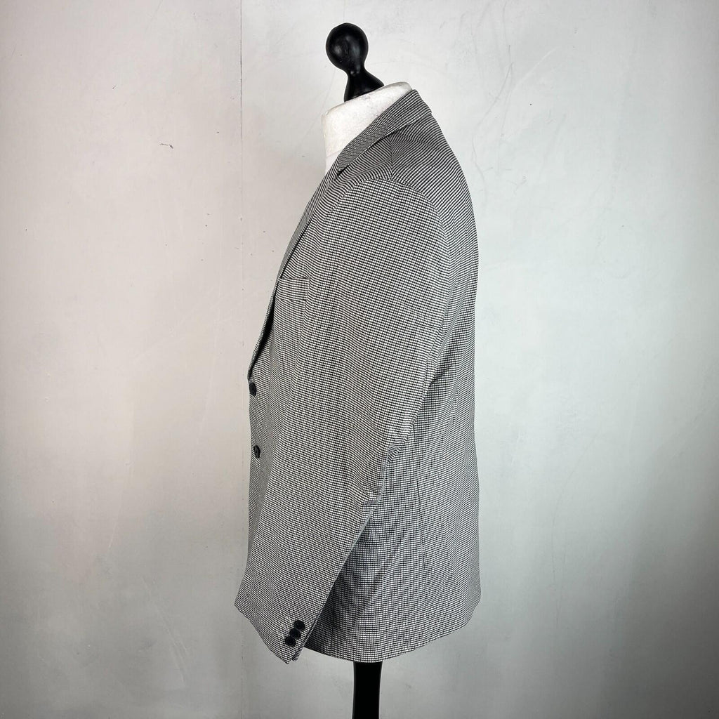 Ben Sherman Men's Black & White Houndstooth Blazer Jacket Men's size 44R