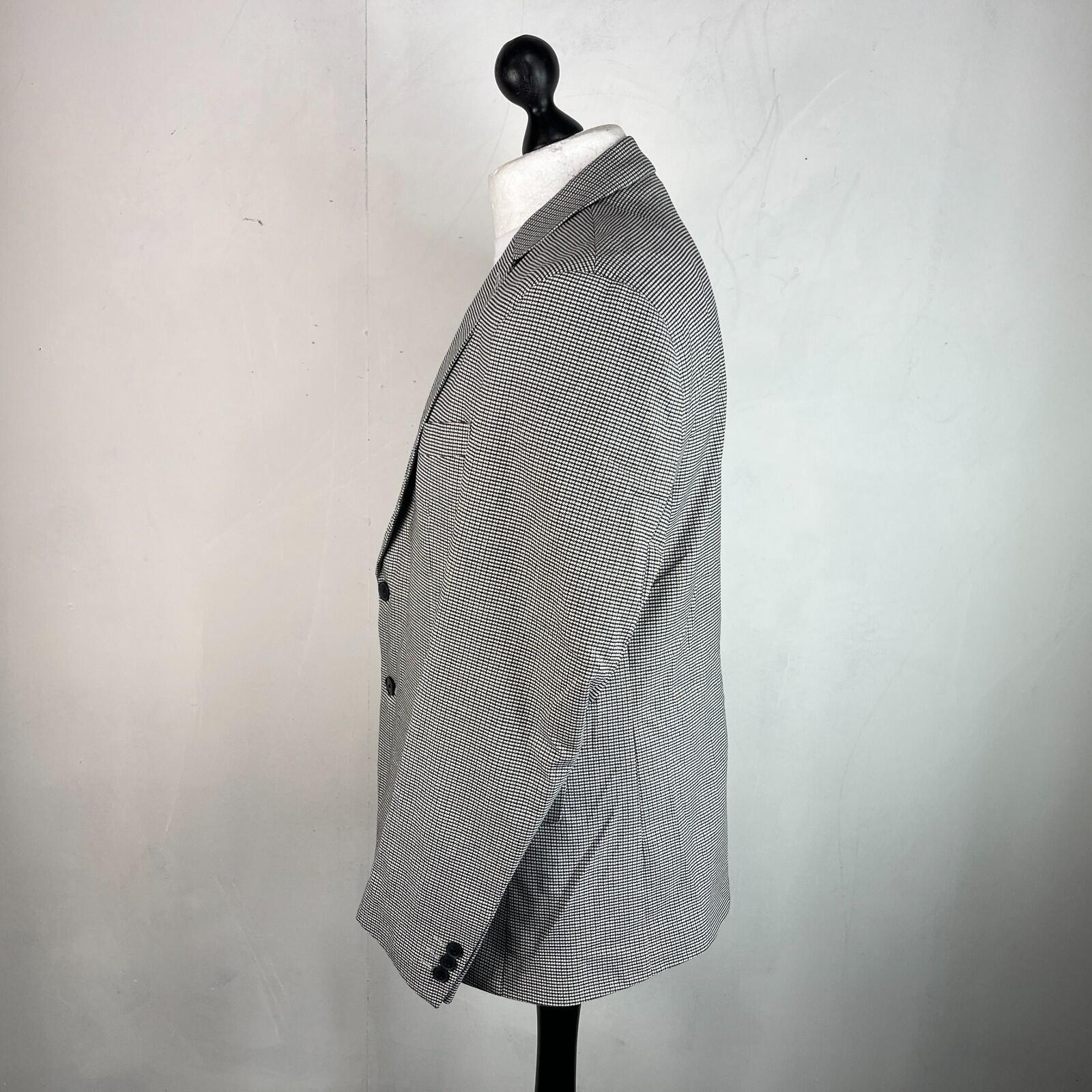 Ben Sherman Men's Black & White Houndstooth Blazer Jacket Men's size 44R