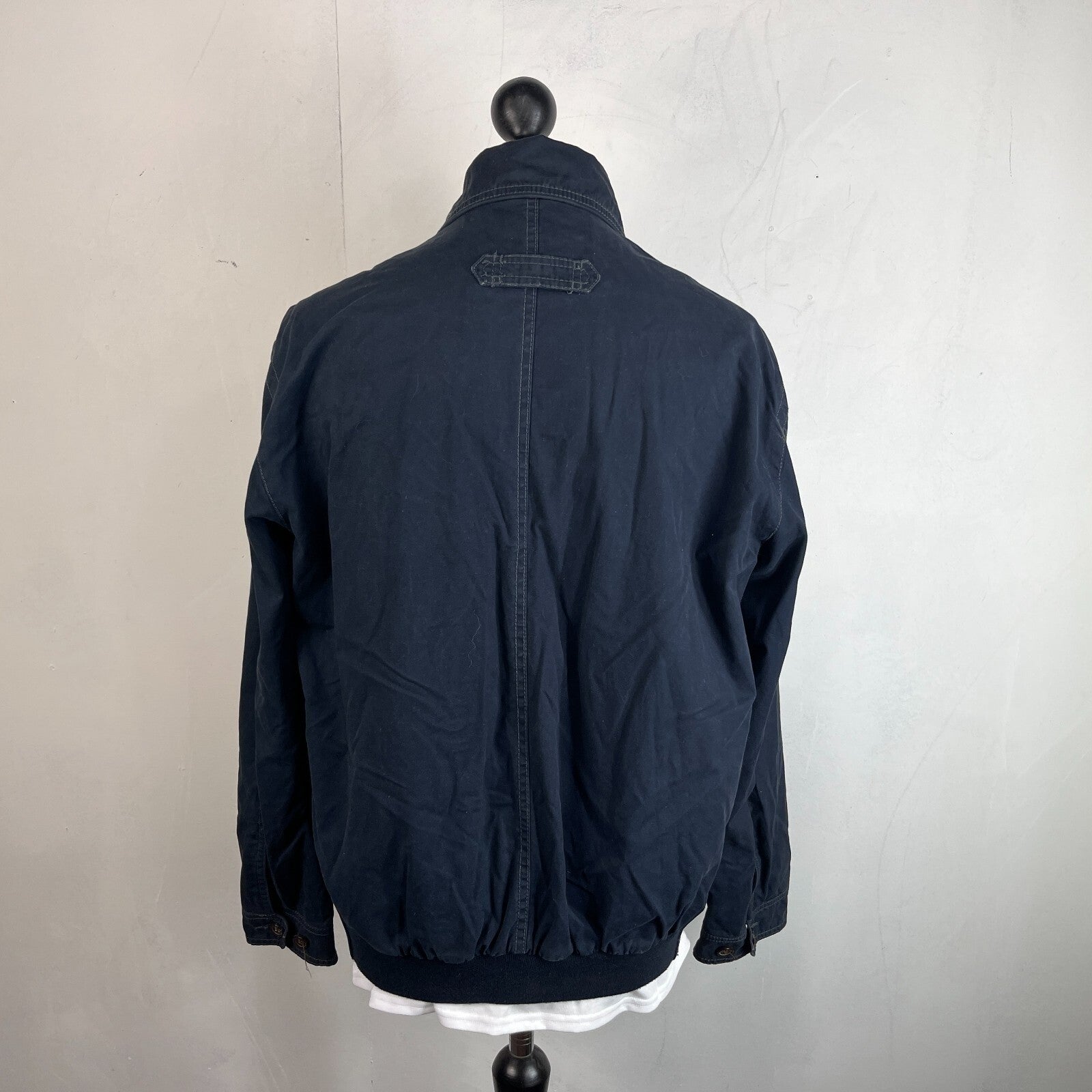 Vintage Tommy Hilfiger Y2K Chino Jacket Navy Blue Cotton Men's size Large