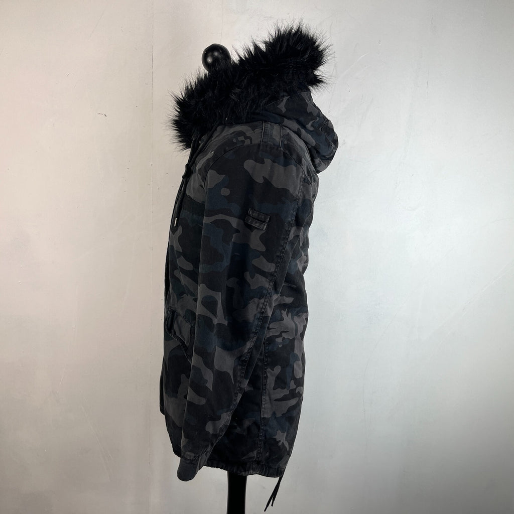 Superdry The Rookie Military Jacket  Camo Womens UK 10 Combat Utility Field Coat