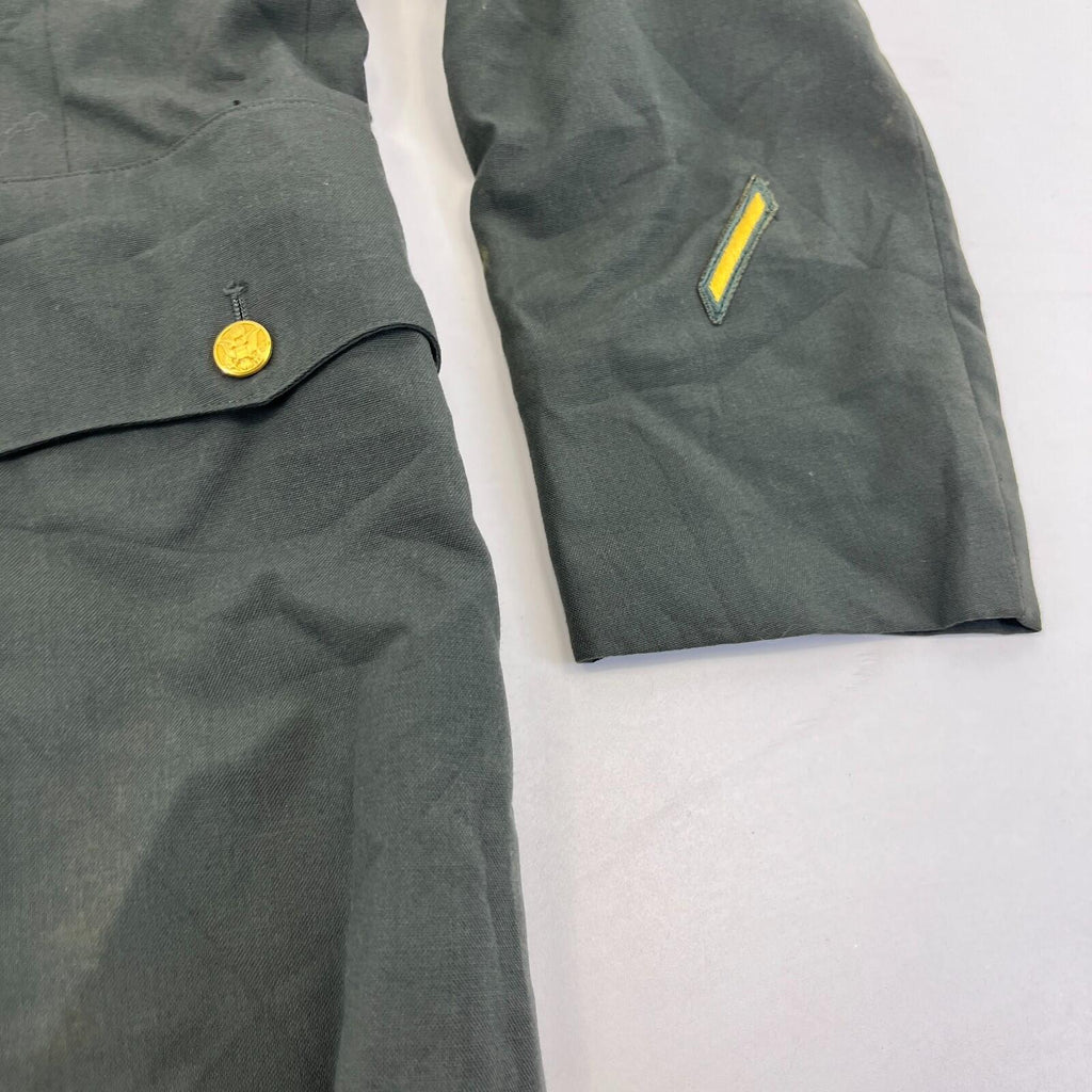 US Army Military Issued AG44 Uniform Jacket Blazer Green with Badges size 36R