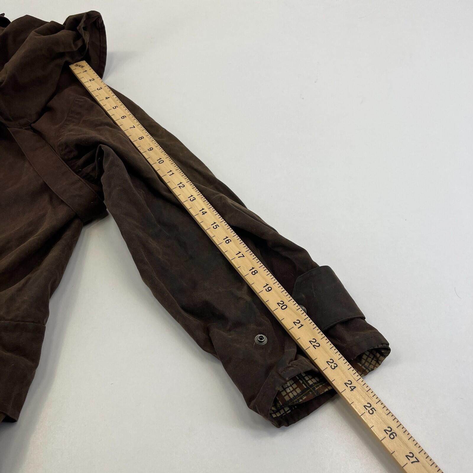 Life Line Cotton Wax Stockmans Riding Coat Jacket in Brown size Large