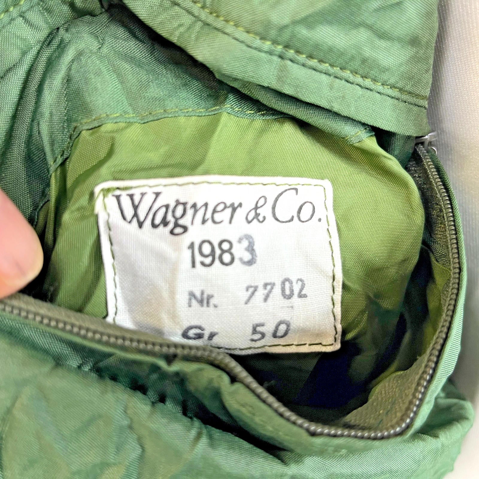 Vintage 1983 Wagner & Co German Polizei Police Heavy Jacket size EU 50 (UK Large) + Badge