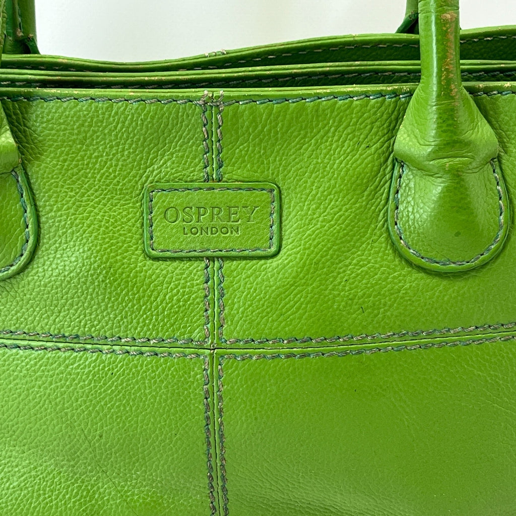Osprey London Women's Handbag Green Leather Medium Shoulder Bag