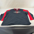 Joe Browns Biker T-shirt Mens Black/Red size 6XL Crew Neck Long Sleeve Cotton