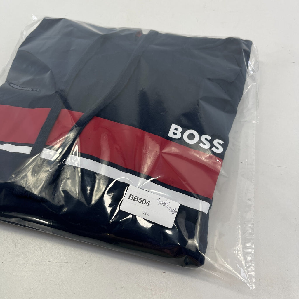 Hugo Boss Mens Lightweight Hoodie in Navy Blue size Medium