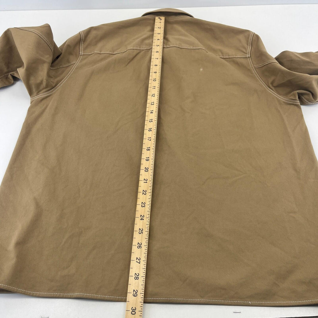 Ted Baker Chino Chore Jacket Shacket Men's Ted size 5 (XL) Beige Button Up