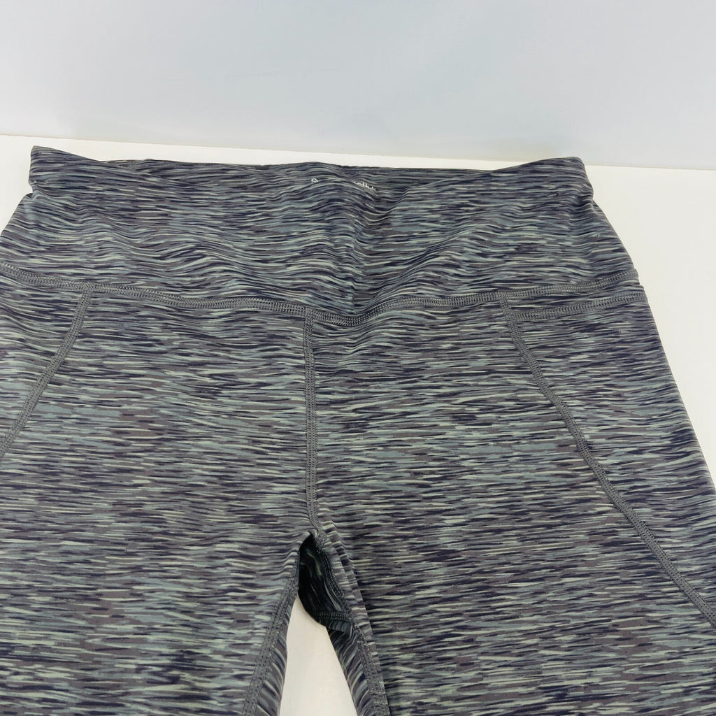 Sweaty Betty Power 7/8 Length Leggings UK L Grey/Green Micro Camo Print Gym Run