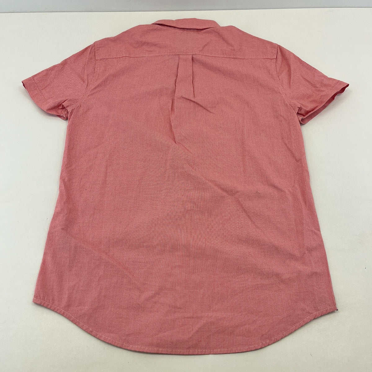 SuperDry Ultimate Oxford Shirt in Red Micro Houndstooth Short Sleeve size Small