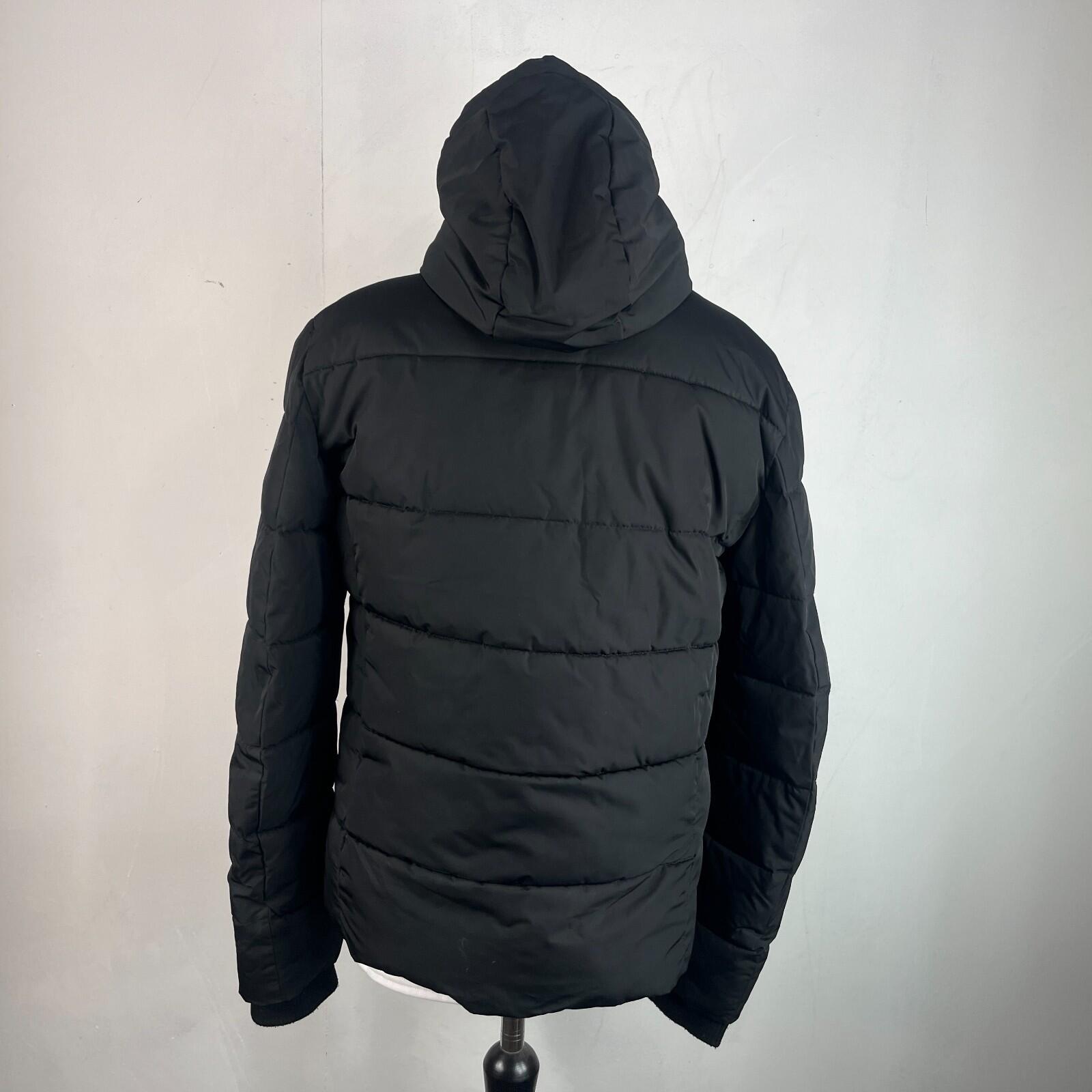 SuperDry Sports Puffer Jacket in Black size Medium - Hooded Insulated