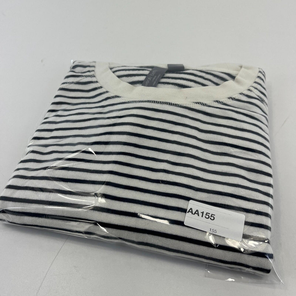 Sweaty Betty After Class Crop Sweatshirt White with Black Stripes  size Medium