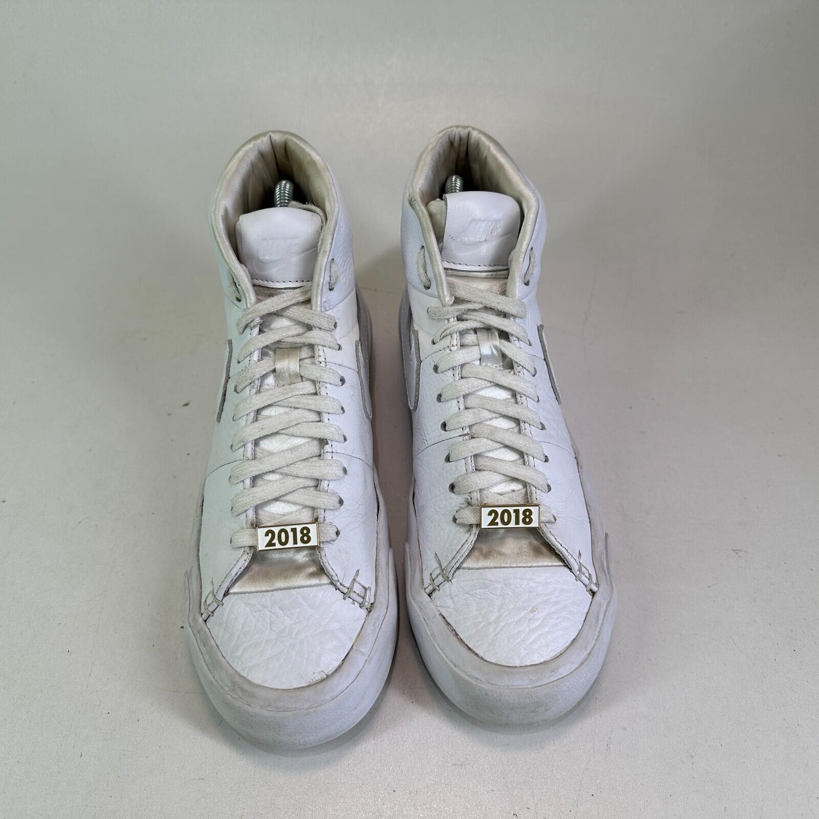 Nike Blazer Royal 2018 Leather Hi Top Trainers in White UK size 6