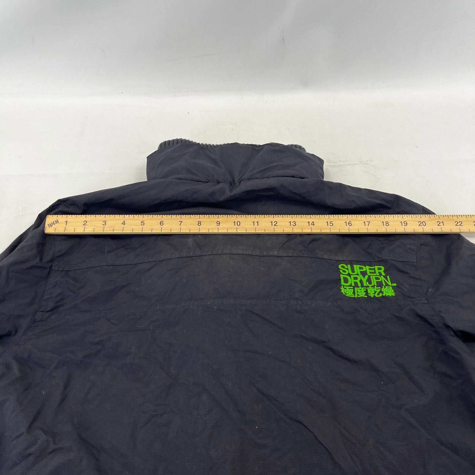 SuperDry Original Windcheater Jacket in Black/Green size XL Hooded