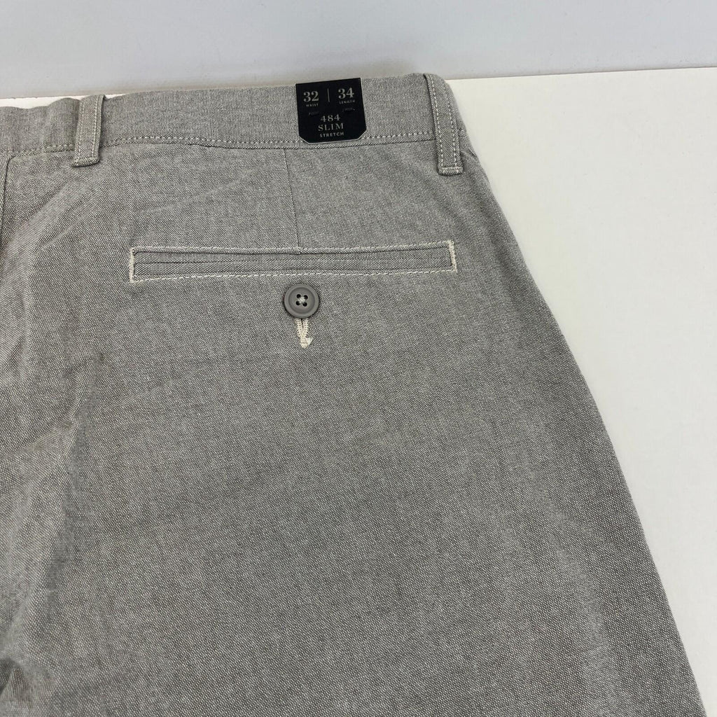 J Crew 484 Slim Fit Stretch Chino Trousers Light Grey W32" L34" New with Tags