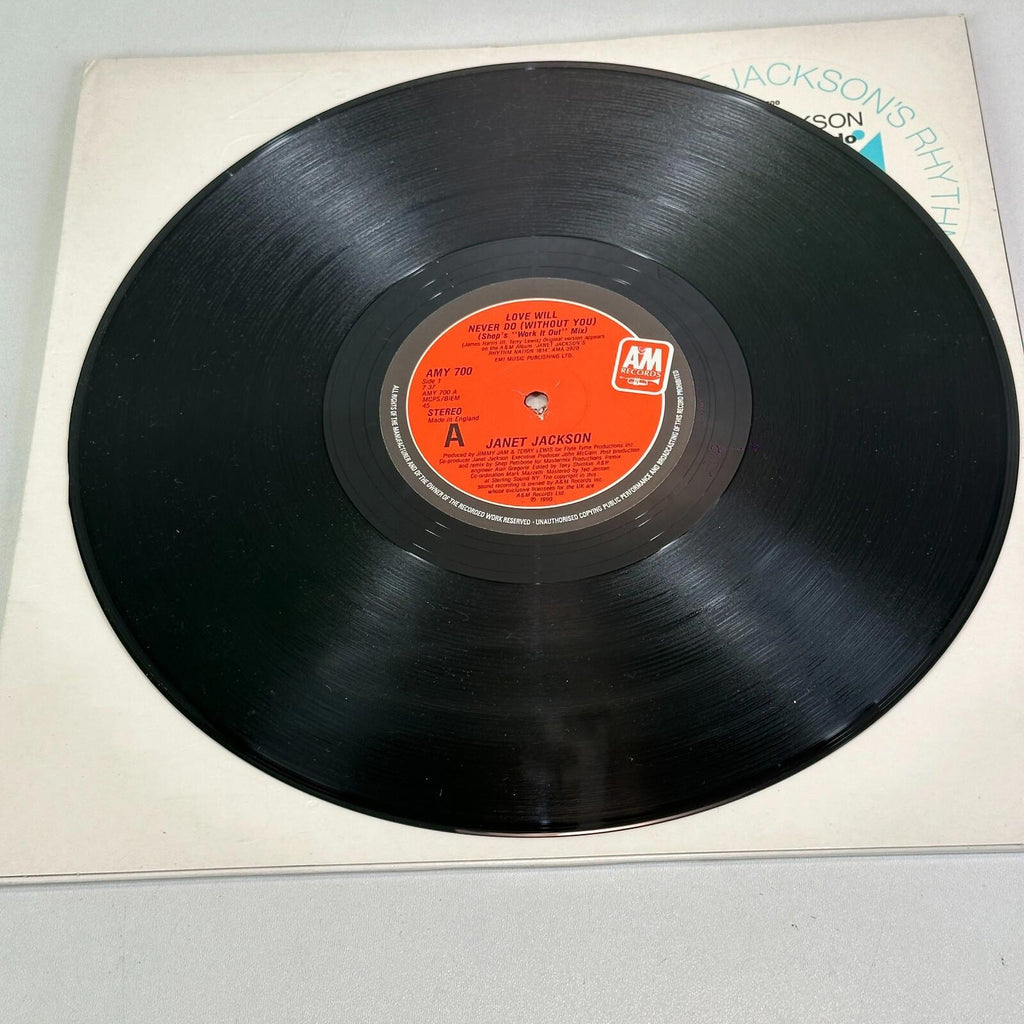 Janet Jackson 12" Vinyl Single Love Will Never Do (Without You) NM/VG