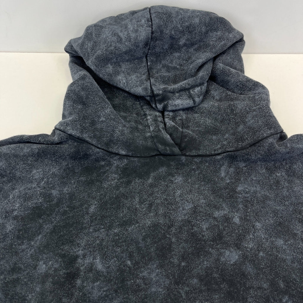 Drop Dead Distressed Look Grey Hoodie Zip Sleeves 100% Cotton Streetwear UK 2XL