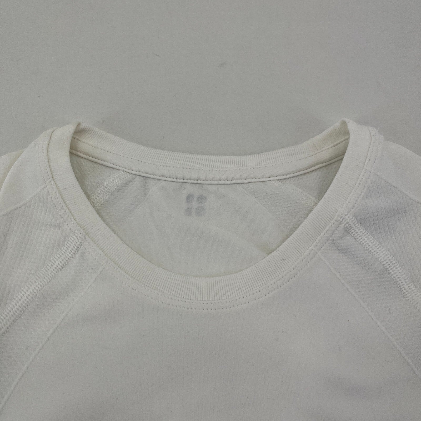 Sweaty Betty Athlete Seamless Cropped T-Shirt White UK XS Near Mint - Gym Yoga