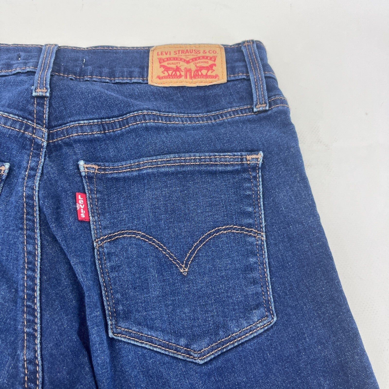 Levis Slimming Skinny Jeans Navy Blue Denim Women's W28" L30"