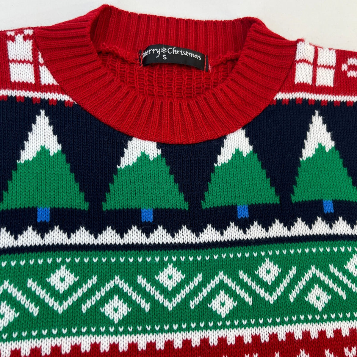 Colourful Christmas Jumper Santa & Reindeers Men's/Unisex size Small