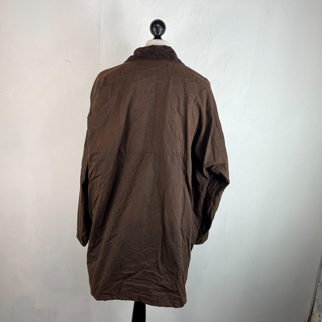 Royal Paddock Men’s Brown Waxed Jacket size 2XL Equine Hiking Dog Walking