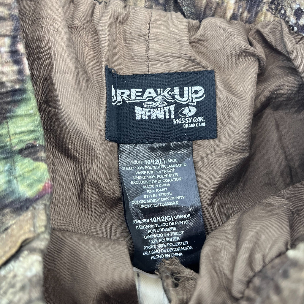 Mossy Oak Cargo Hunting Pants Youth size L (10/12) Real Tree Leaf Camo