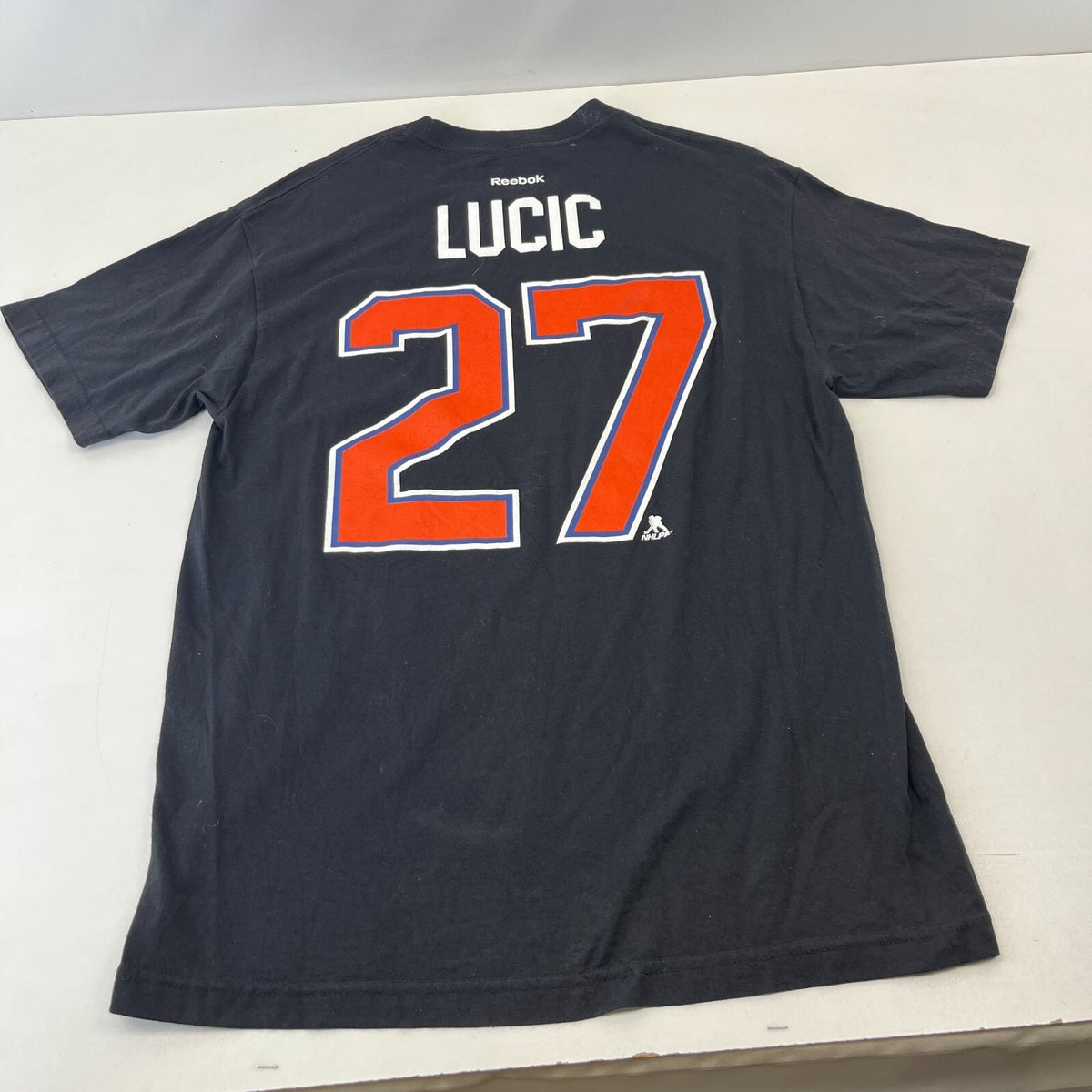 Edmonton Oilers Reebok NHL Team Logo T Shirt in Black size L - Lucic #27