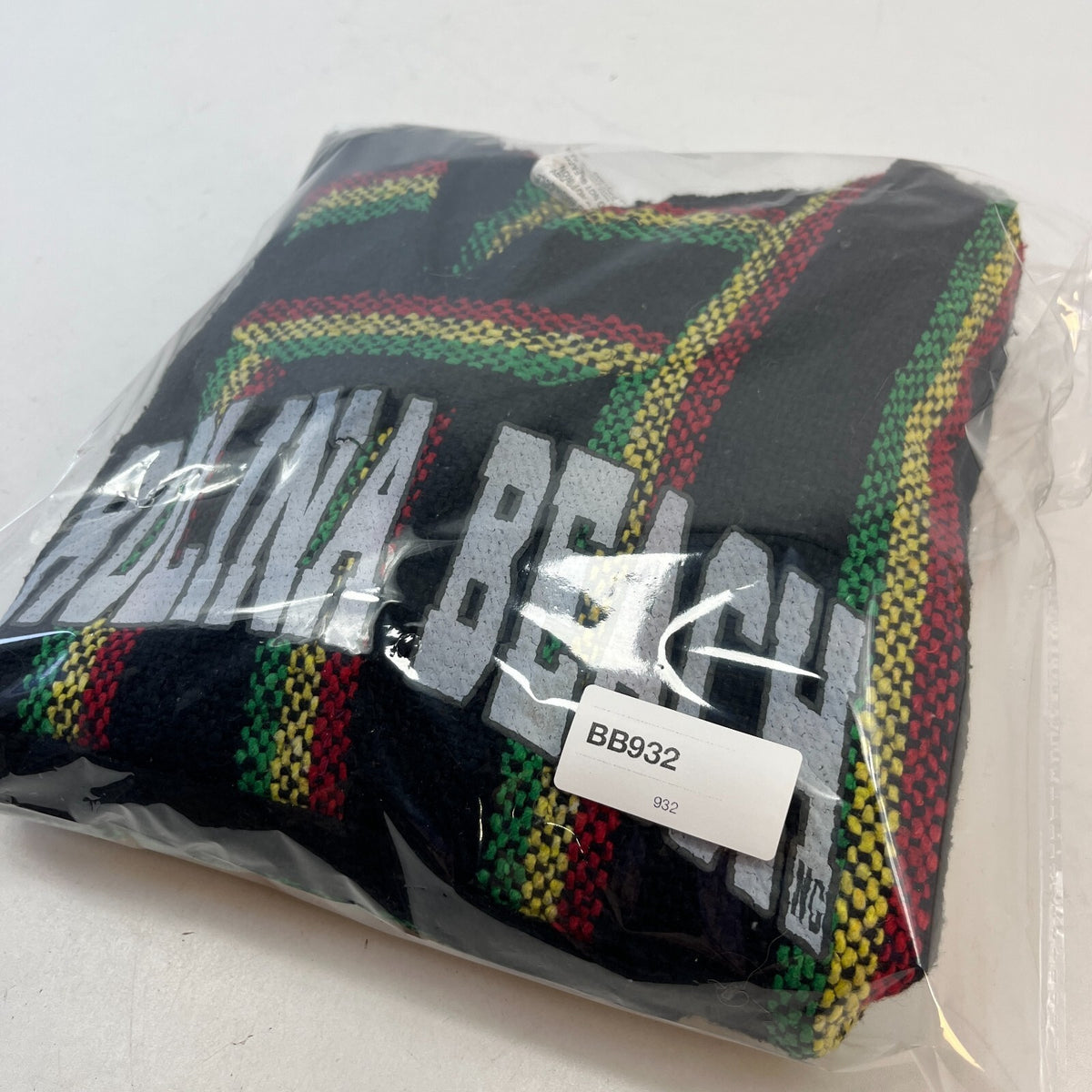 Genuine Mexican Baja Hoodie Pullover Hippie Festival Red/Yellow/Green UK size S