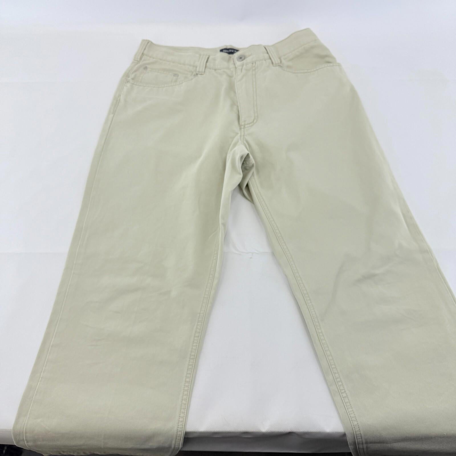 Nautica Men's Chino Jeans in Light Beige W33" L30" 100% Cotton Straight Leg VGC