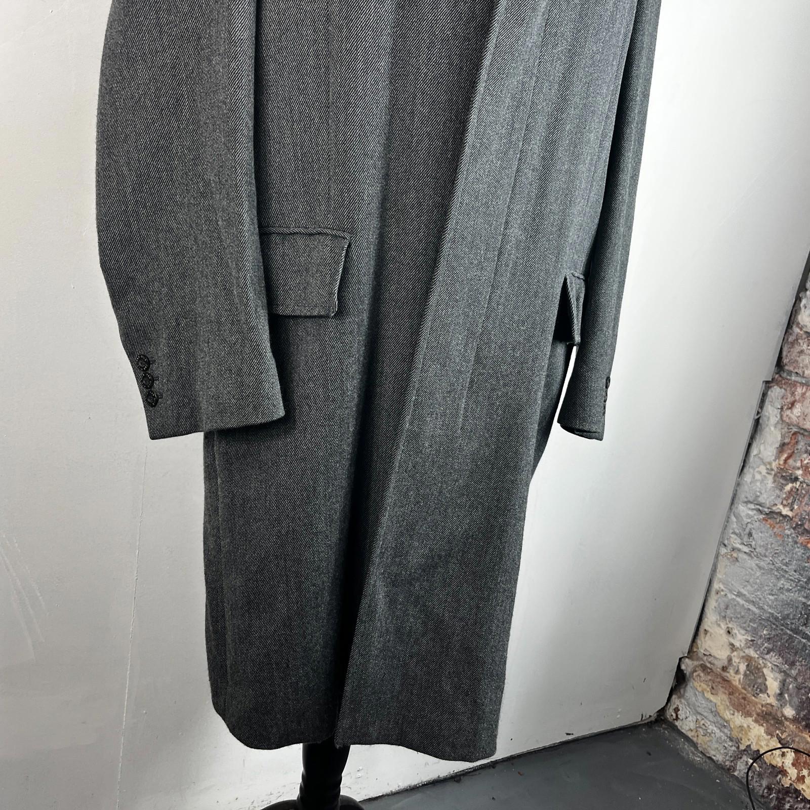 Van Gils Wool Overcoat in Grey Men's EU size 50 Vintage Casual Outdoor