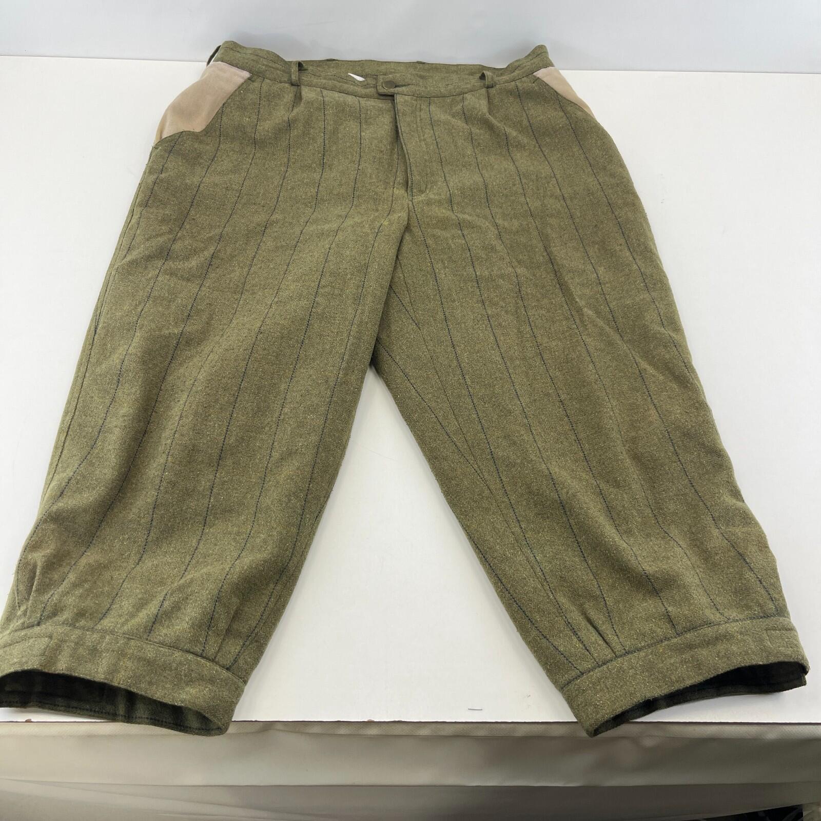 Laksen Gore-Tex Shooting Breeks Plus Fours Wool Blend W38" L22" Green Wide Pin