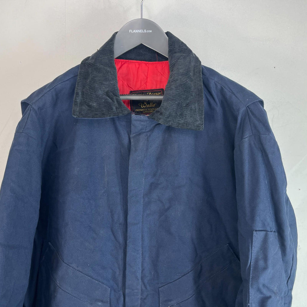 Vtg Walls Zero Zone Insulated Jumpsuit Boiler-Suit Overalls Blue size XL Tall