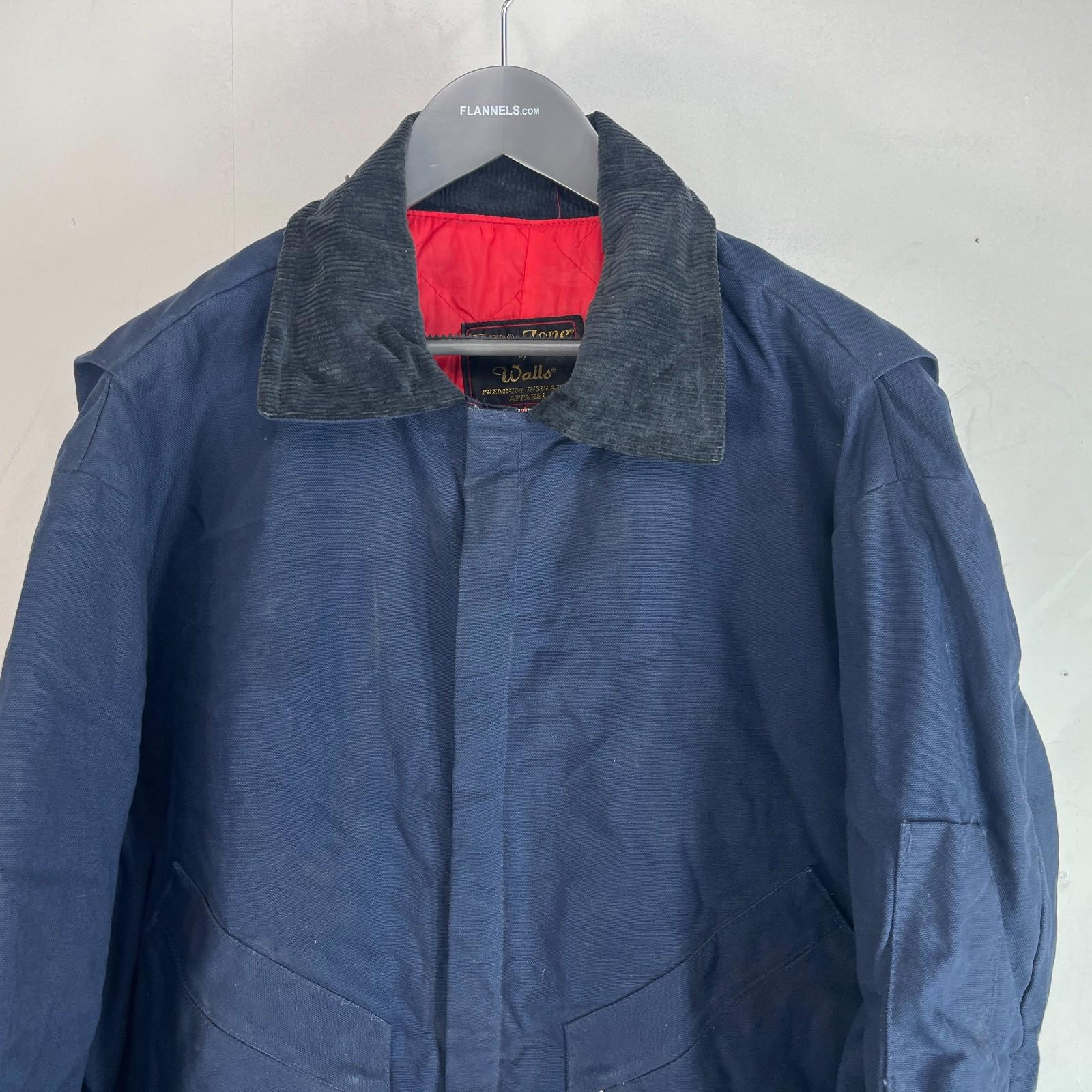 Vtg Walls Zero Zone Insulated Jumpsuit Boiler-Suit Overalls Blue size XL Tall