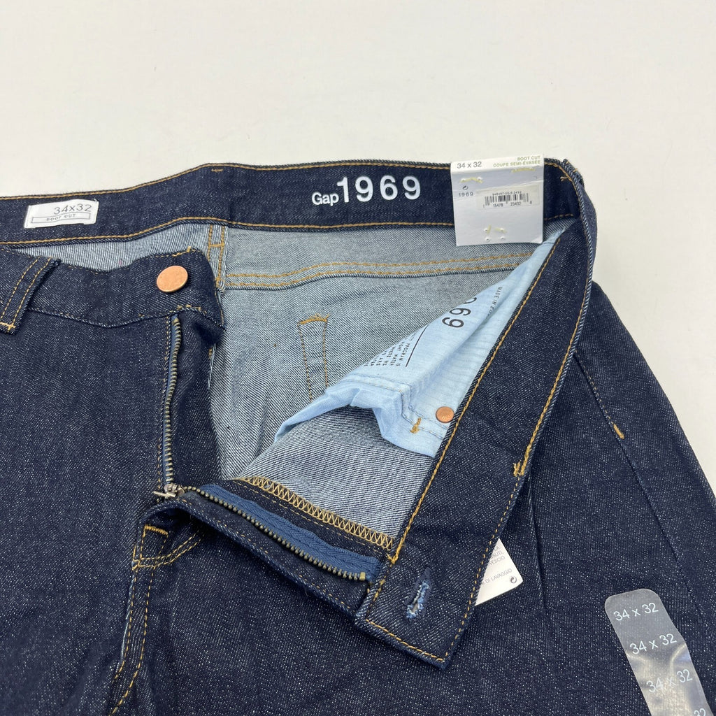 Gap Coupe Semi-Evasee Boot Cut Jeans Dark Blue W34" L32" - New