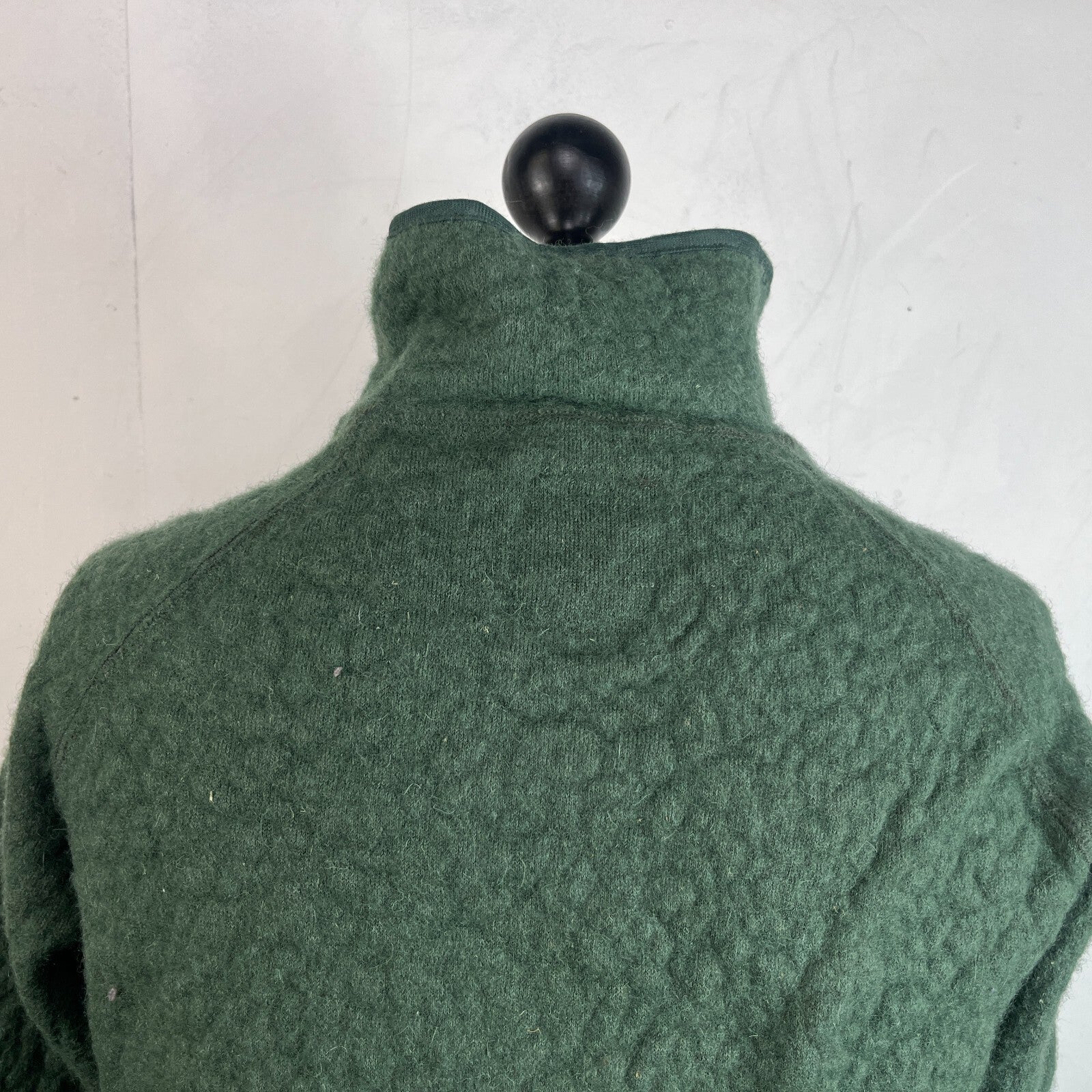Vintage Dutch Army Fleece Jacket Olive Green size Medium