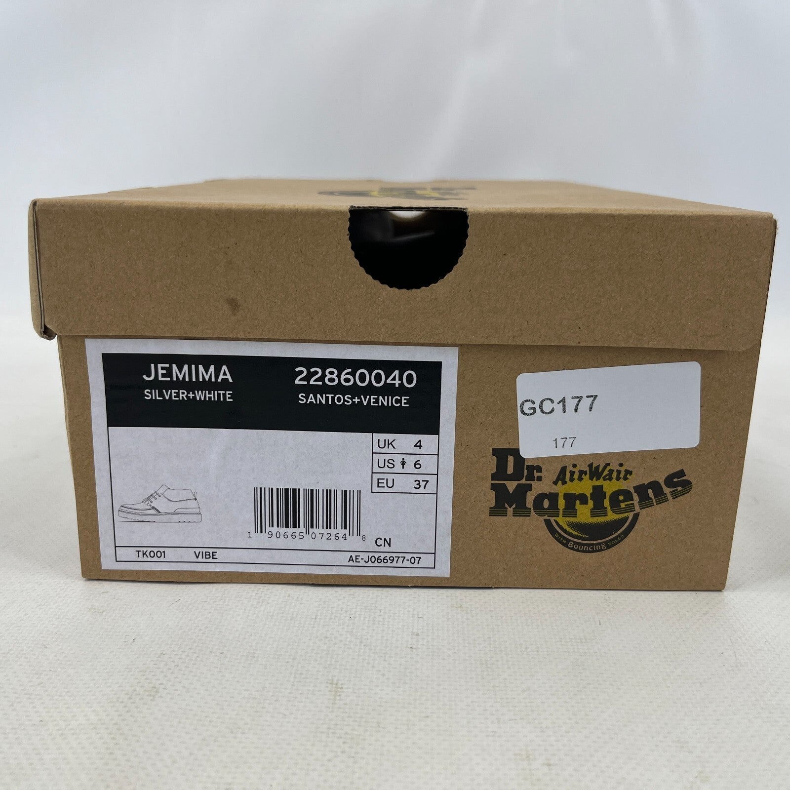 Dr Martens Jemima Silver & White Leather Kiltie Chukka Boots Shoes Womens UK 4
