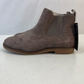 M&S Women’s Vegan Faux Suede Round Toe Ankle Boots with Block Heel Grey UK 7