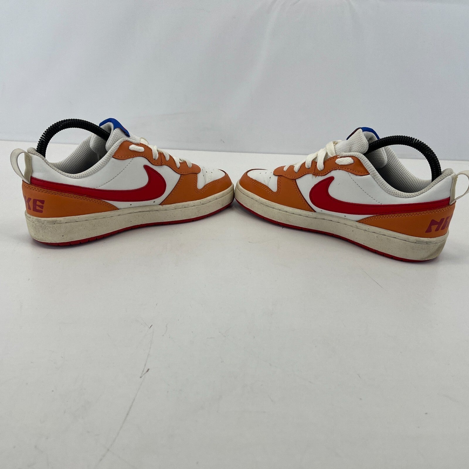 Nike Court Borough 2 Trainers UK size 4.5 White Orange Red
