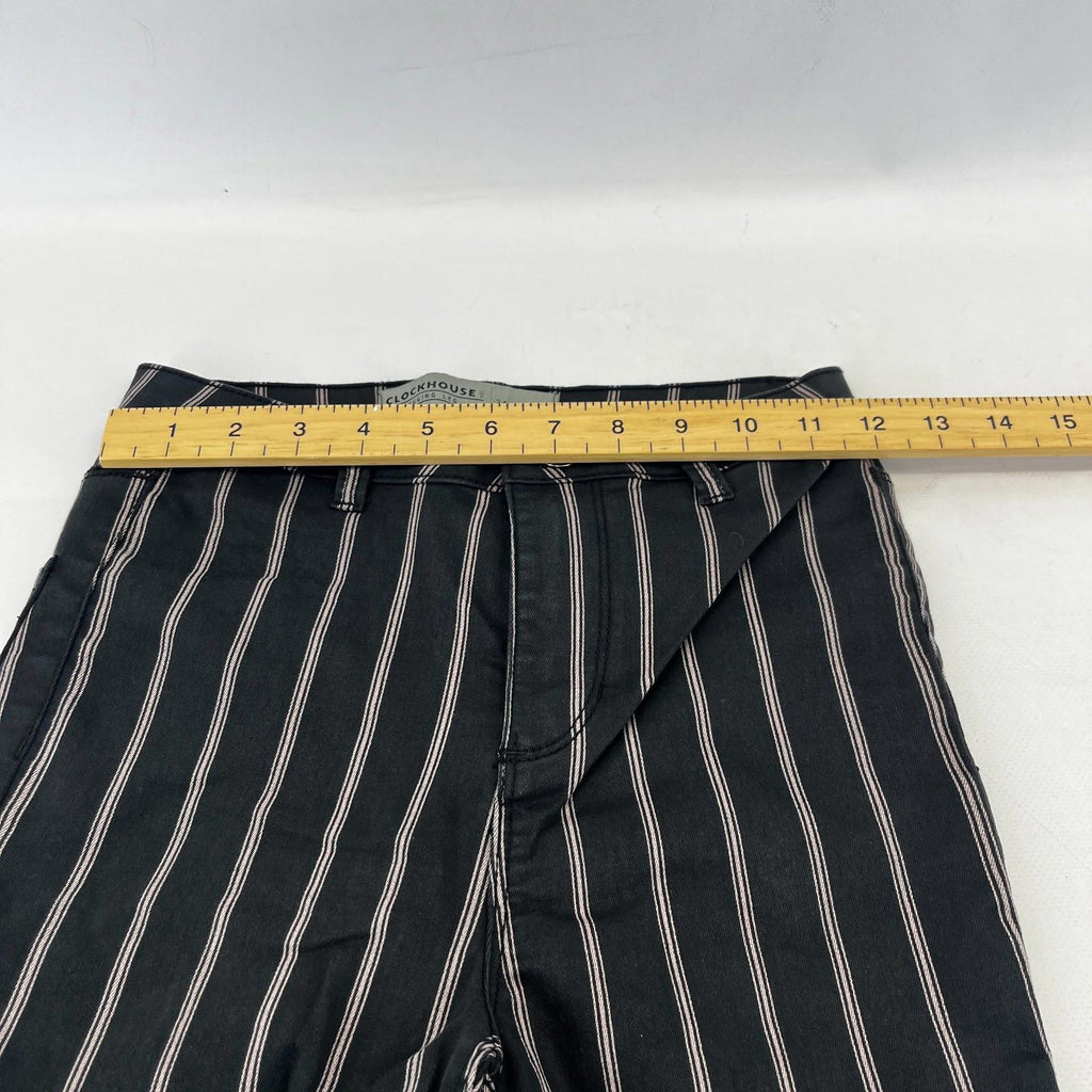 C&A Clockhouse Womens Black Striped Jeans Jegging Leg Skinny size 34R - NWOT